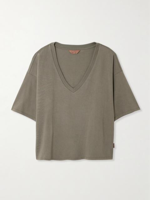 JAMIE HALLER The V Tee Oversized Cotton-jersey T-shirt