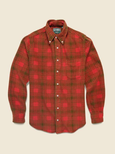 Gitman Vintage Corduroy Check Shirt - Red