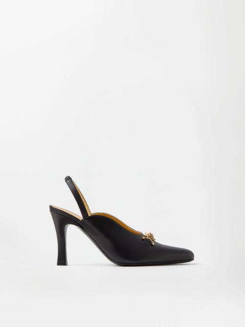 VERSACE Marisa Leather Slingbacks 90 mm