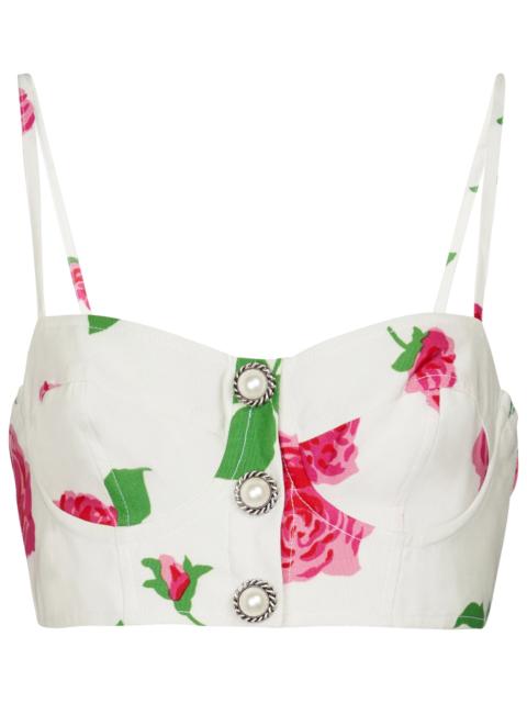 Alessandra Rich Floral bralette