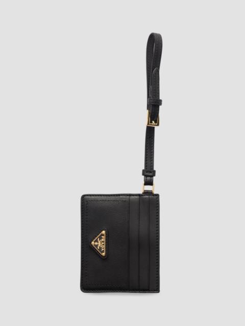 Prada Women's Nappa Leather Card Holder - Black