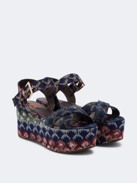 Missoni Julia lamé platform sandals