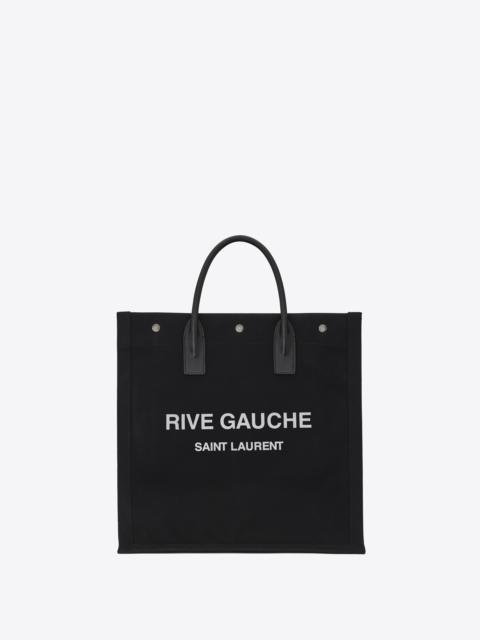 SAINT LAURENT rive gauche n/s shopping bag  in linen and leather