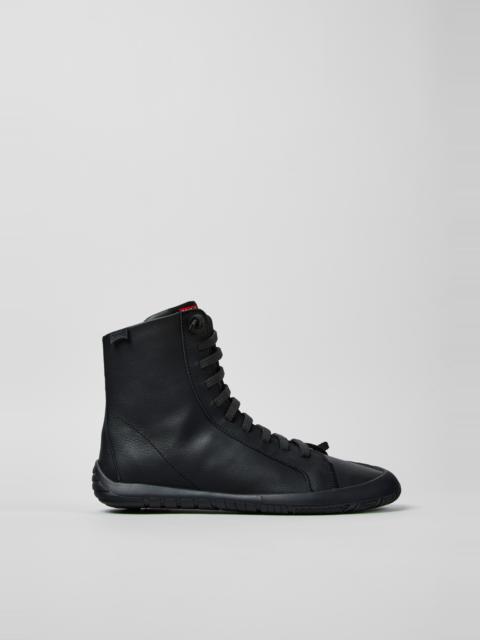 CAMPER Peu Path+ Black Leather Ankle Boots for Women.
