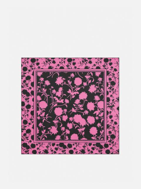 VERSACE Floral Silhouette Large Silk Foulard