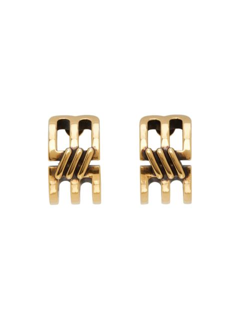 Gold BB Icon Hoop Earrings