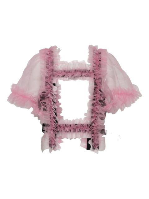 Noir Kei Ninomiya ruffle-trim cut-out vest