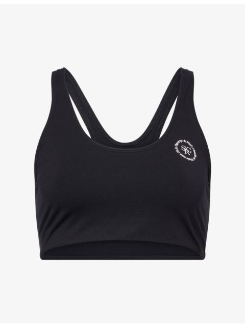Sporty & Rich Duty Logo-Print Sports Bra