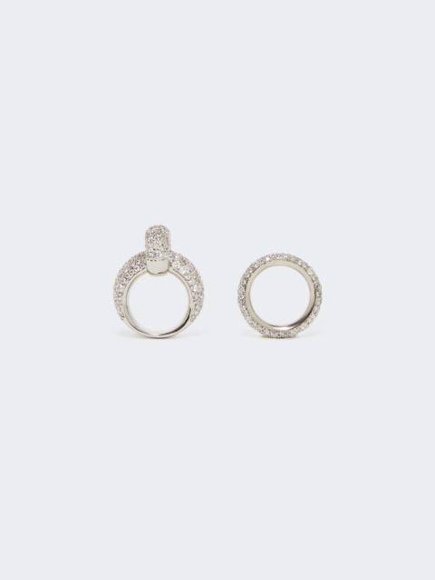 Max Mara MMBOLDRING Rhinestone ring set