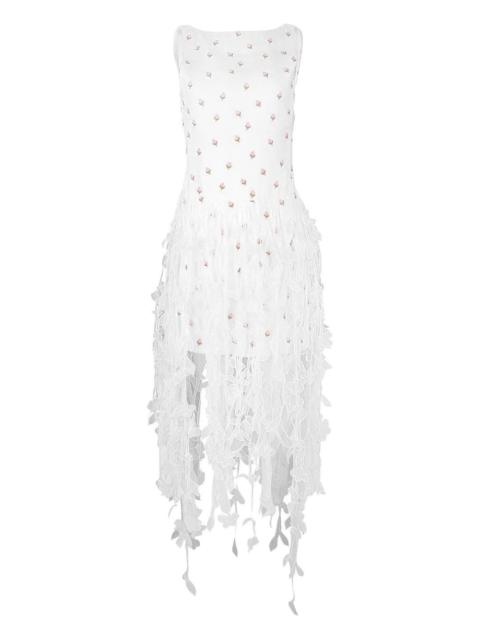 GIAMBATTISTA VALLI floral-applique midi dress