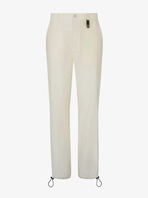 FENDI White cotton pants