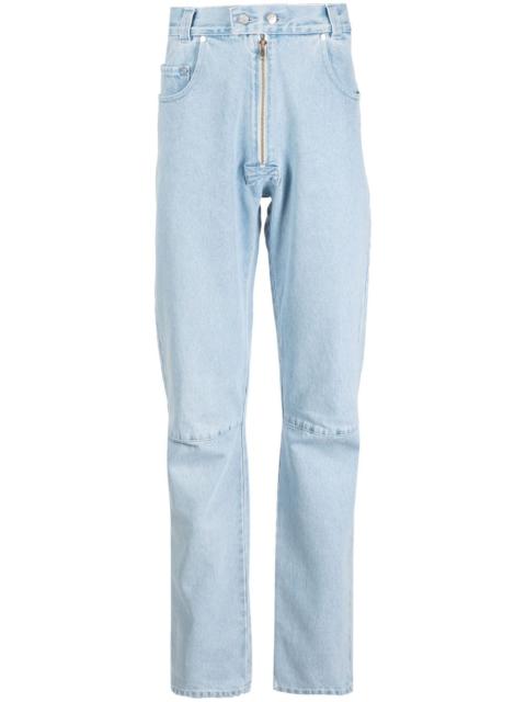 GmbH washed straight-leg jeans