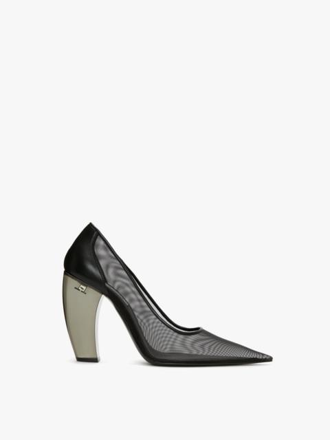 Victoria Beckham Transparent Heel Mesh Pump In Black