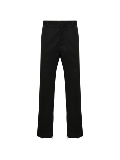 logo-embroidered slim-fit trousers