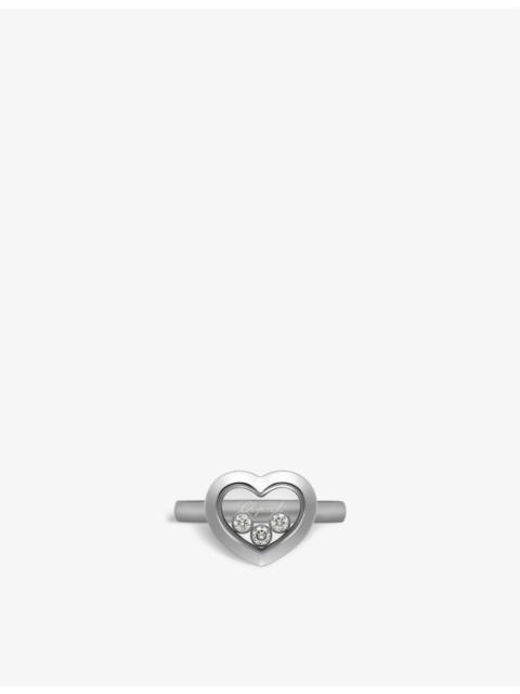 Chopard Happy Diamonds Icons 18ct white-gold and 0.15ct diamond ring