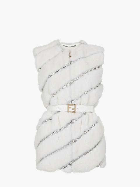 FENDI White mink vest