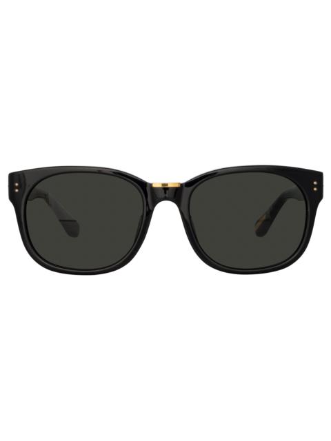 CEDRIC RECTANGULAR SUNGLASSES IN BLACK AND GREY