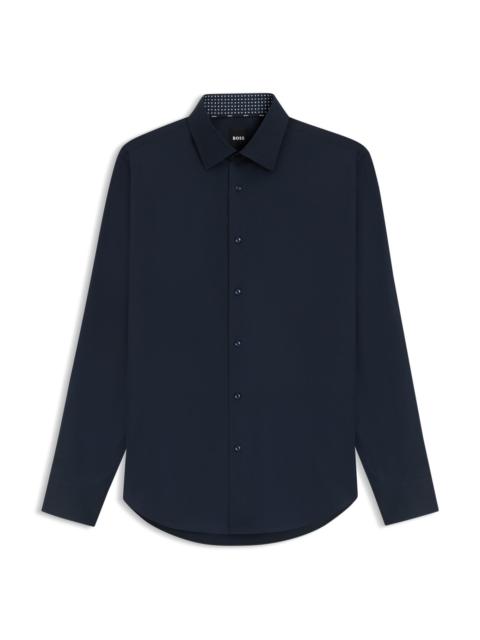BOSS REGULAR-FIT SHIRT IN EASY-IRON STRETCH-COTTON POPLIN