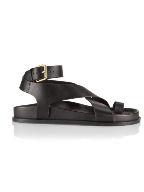 A.EMERY A. Emery Women's Jalen Leather Ankle-Wrap Sandals - Black