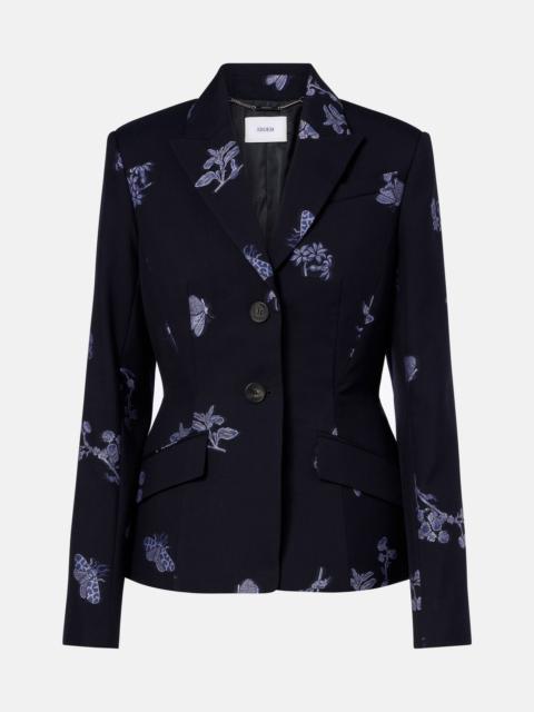 Erdem Wool and cotton jacquard blazer