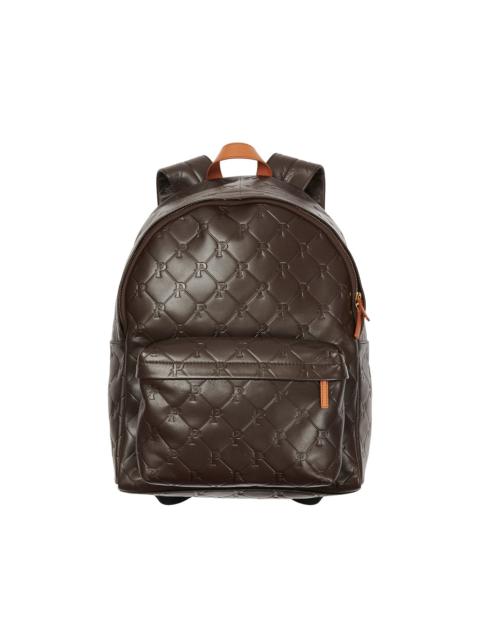 PALACE PAL-M-GRAM LEATHER BACKPACK BROWN