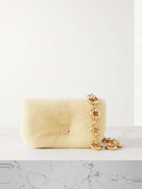 Puffer Goya mini embellished shearling shoulder bag