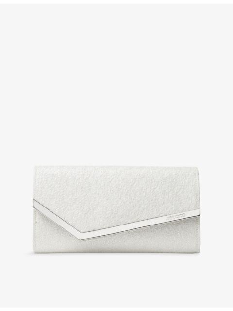 JIMMY CHOO Emmie Glitter Woven Clutch Bag