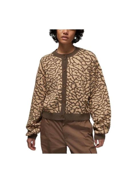 Jordan (WMNS) Air Jordan Flight Jacquard Knit Cardigan 'Palomino' DX0448-274