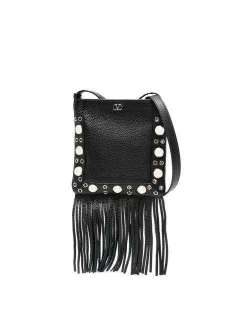 Valentino fringed studded shoulder bag
