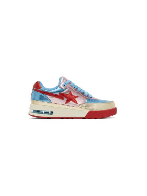 A BATHING APE® Pink & Blue Sta Low Sneakers
