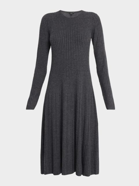 JOSEPH Rib Knit Merino Wool Dress