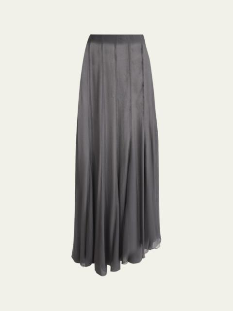 Chloé Paneled Sheer Silk Maxi Skirt