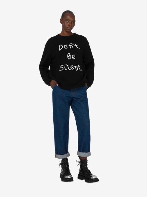 Moschino EMBROIDERED MERINO WOOL PULLOVER