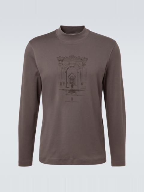 Brunello Cucinelli Printed cotton jersey T-shirt