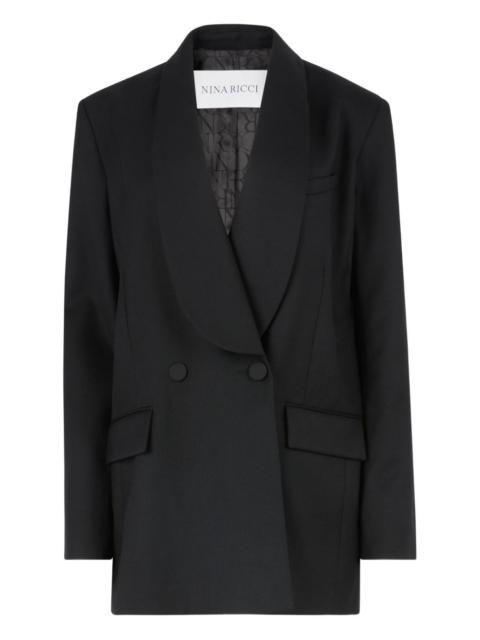 NINA RICCI wool gabardine double-breasted blazer