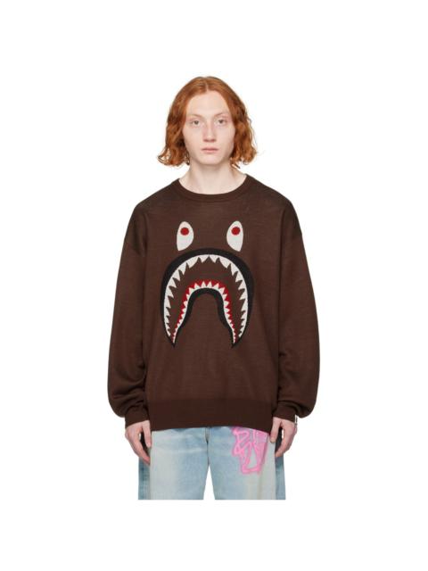 A BATHING APE® Brown Shark Sweater