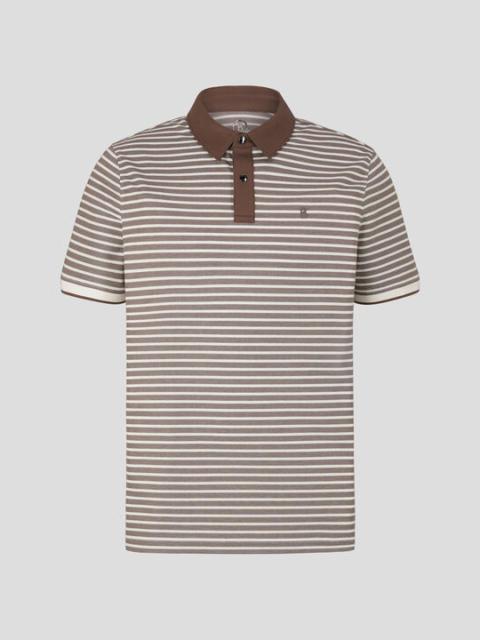 BOGNER Timo Polo shirt in Brown/White