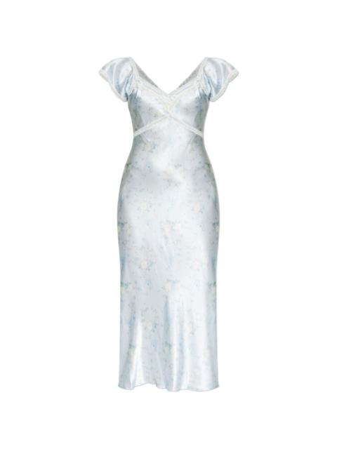 LoveShackFancy Eline lace floral-print maxi  dress