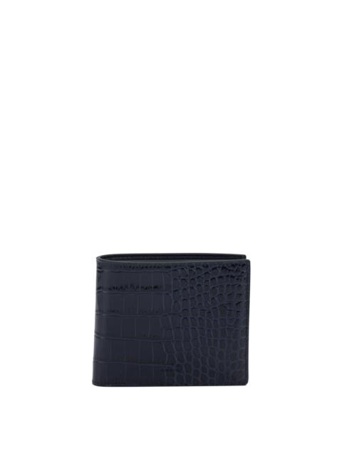 TOM FORD Crocodile Print Leather Wallet Wallets & Card Holders Blue