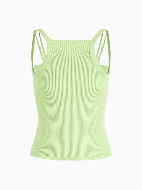 EMPORIO ARMANI Emporio Armani Sustainability Values Capsule Collection viscose blend rib-knit tank top