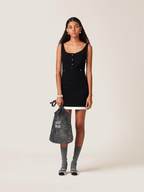 Miu Miu Mesh tote bag with sequins