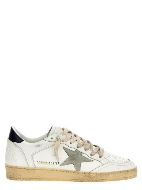 Golden Goose - Men's Ball Star in White Nappa Leather with Green Leather Star and Heel Tab, Man, Size: 44
