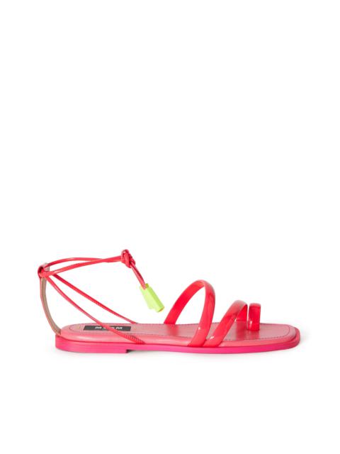 MSGM Low sandals with patent leather straps
