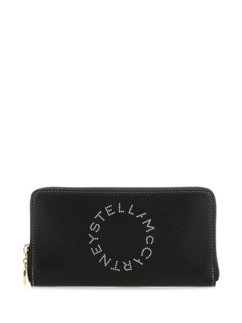 Stella McCartney Black grainy mat wallet