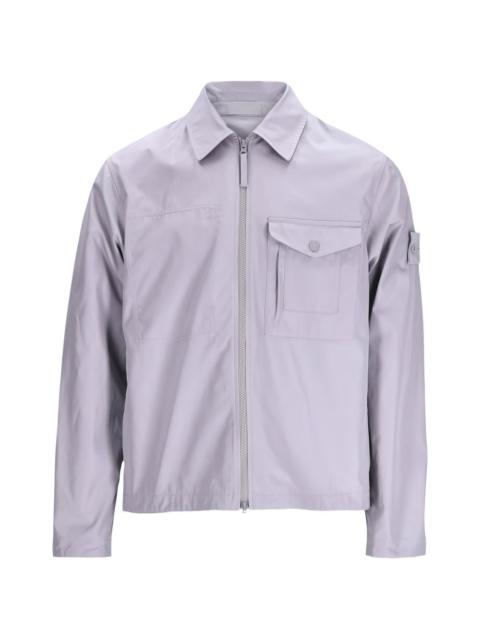 Stone Island logo-patch overshirt