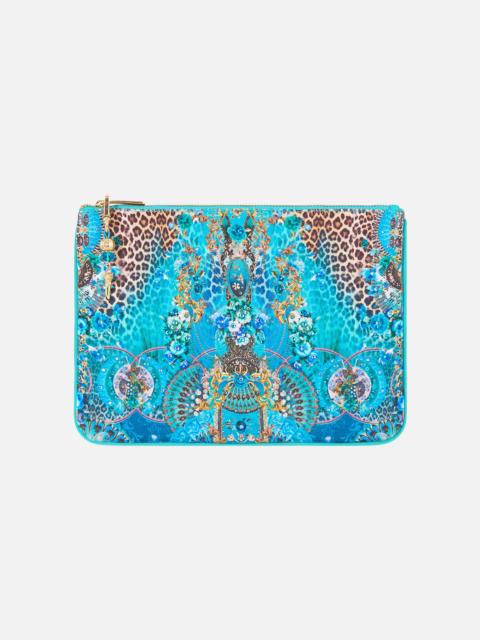 CAMILLA SMALL CANVAS CLUTCH FLAMENCO EUPHORIA