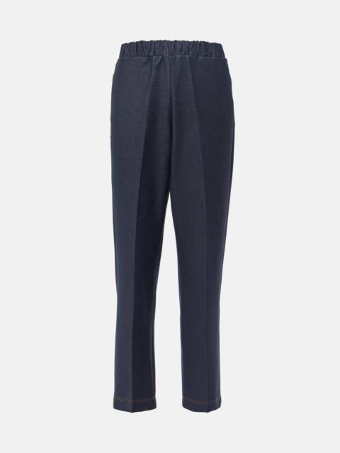 Ballata cotton-blend straight pants