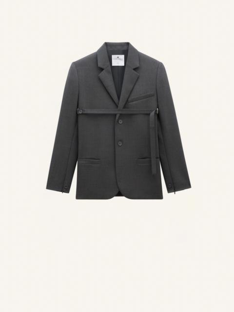 courrèges STRAP WOOL TAILORED JACKET