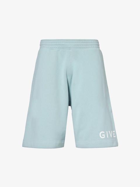 Givenchy Brand-print relaxed-fit cotton-jersey shorts