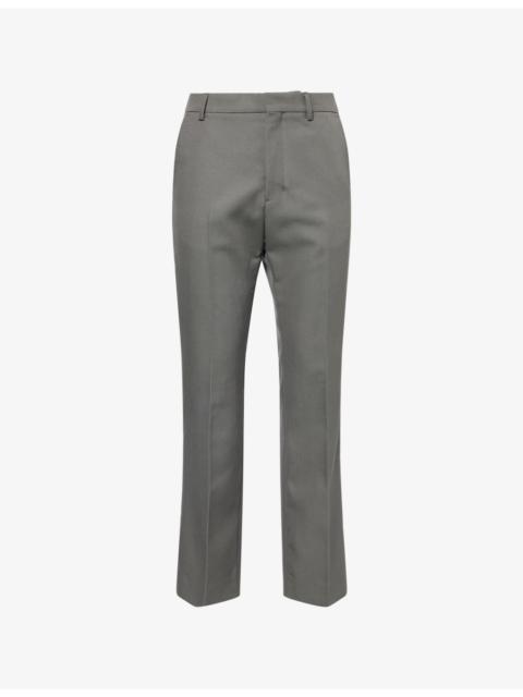 AMI Paris Pressed-Crease Straight-Leg Wool Trousers